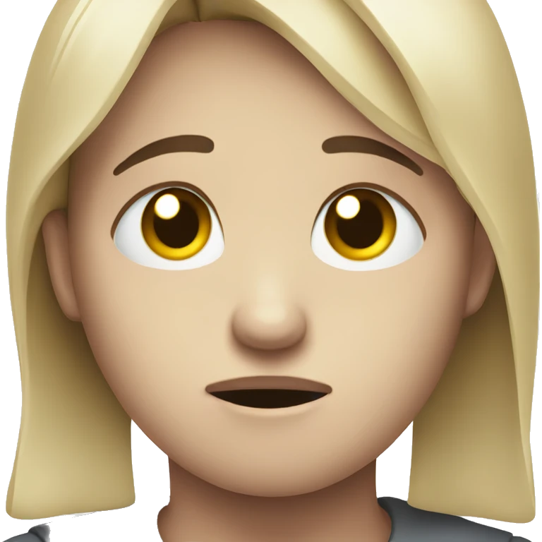 A sad face noding emoji