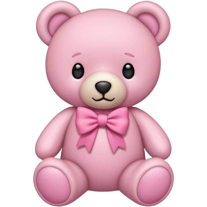 pink bow teddy bear solo emoji