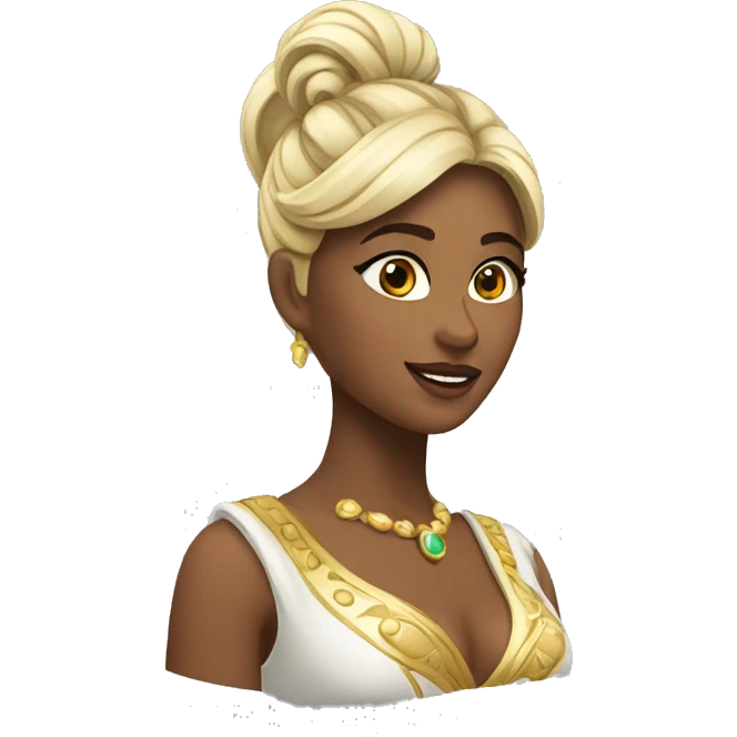 diosa pandora saludando emoji
