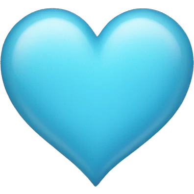 1 light blue heart emoji