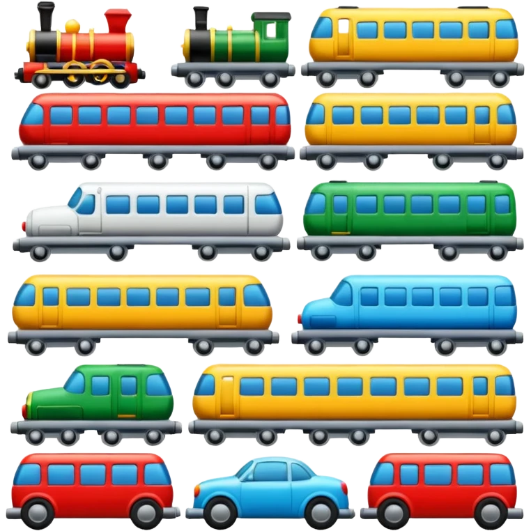  toy cars and trains emoji