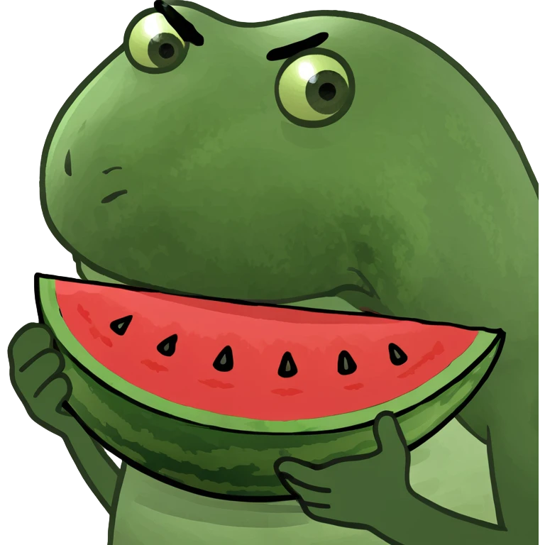 Black dude eating watermelon  emoji