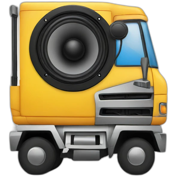 Dj sound speaker on truck emoji