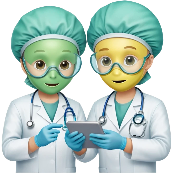 I want an emoji that reflects teamwork makes the dreamwork. Except it has to reflect doctors who look like aliens  emoji