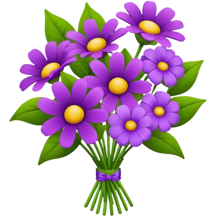 Purple bouquet emoji
