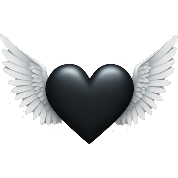 black heart with wings emoji