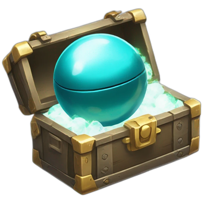 Pokemon Game LootCase Color DarkCyan Rich Treasure Legendary Epic Pokeballs Pokemons and Pokemon Items Inside this have Shiny Glow emoji