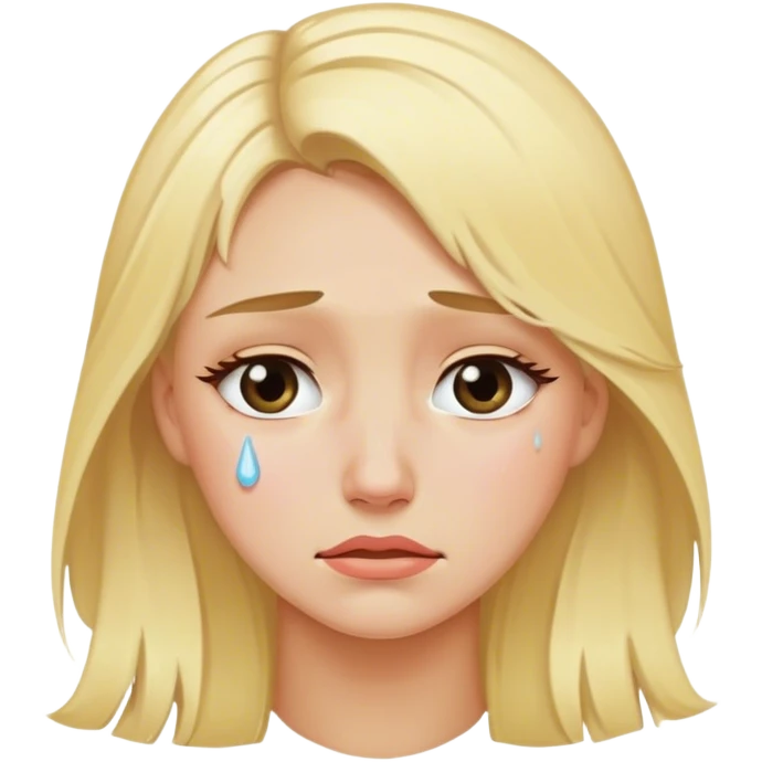 Rubia con lagrimas emoji