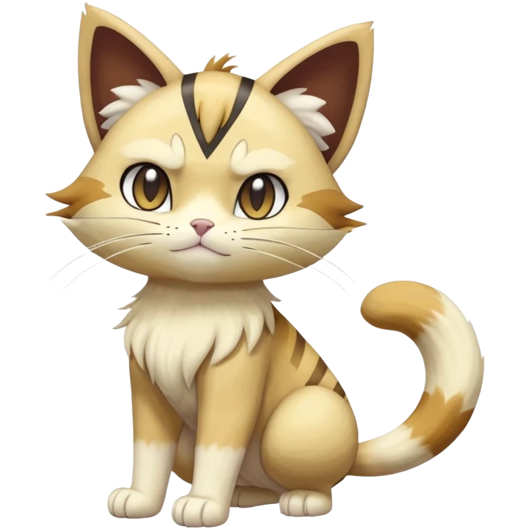 Delcatty-Meowth-Persian-Pokémon-Fakémon-hybrid-creature (full body) emoji