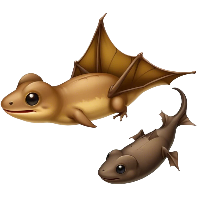 tadpole and bat emoji