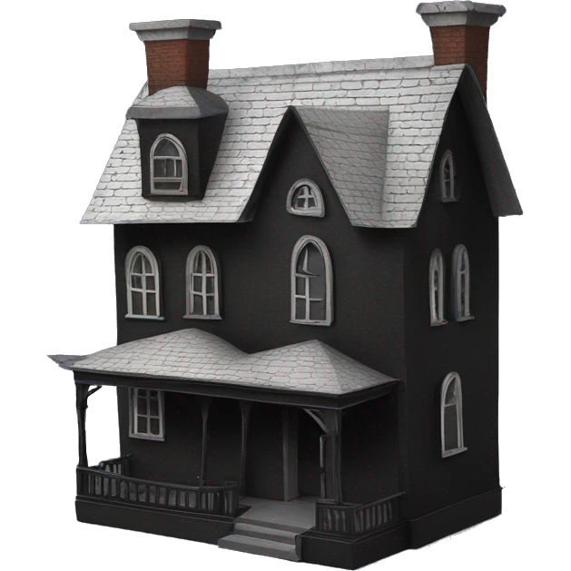 Papercraft Nevermore Academy. Haunted Addams house. Dilapidated  emoji