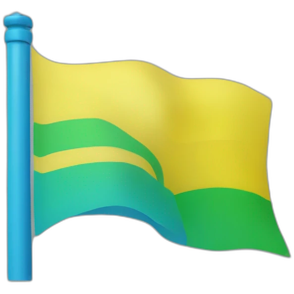 flag with three horizontal stripes the upper one is blue the middle one is green the last one is yellow emoji