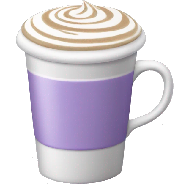 Lavender latte emoji