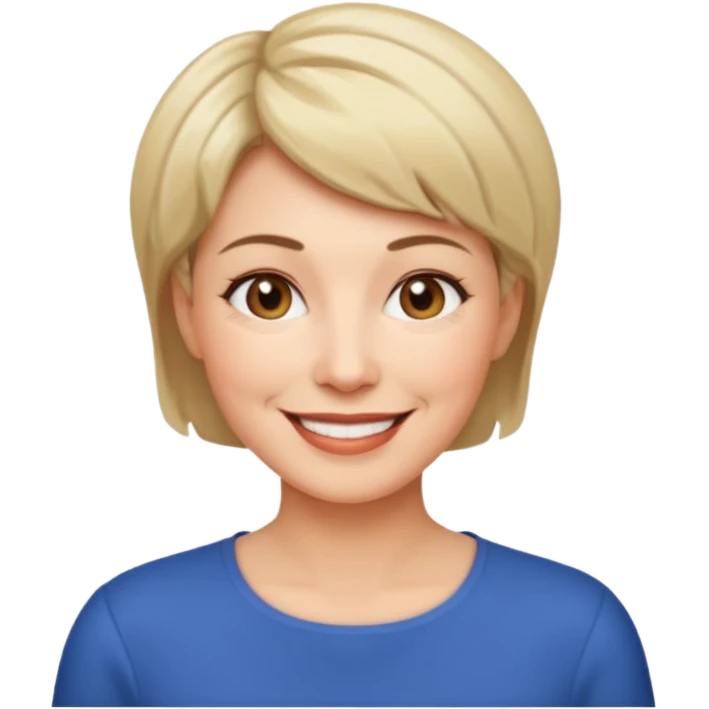 middle aged woman with short hair emoji