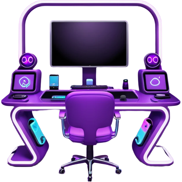 purple gaming setup emoji