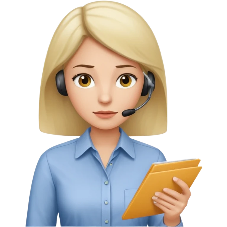 A female office worker who undertakes the work or tasks to respond to the customer's sales request, no headsets or telephones. Can you add a general office background to better set the context? emoji