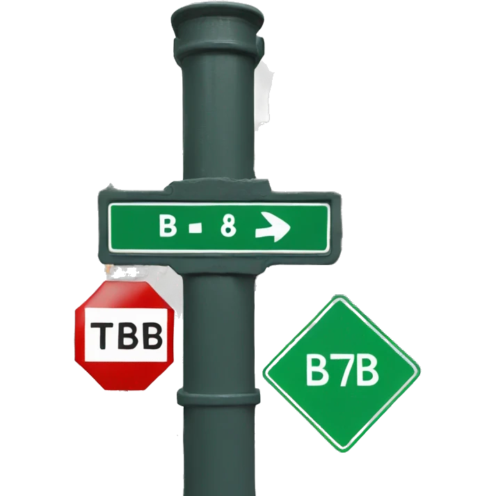 street sign that reads BB7 emoji