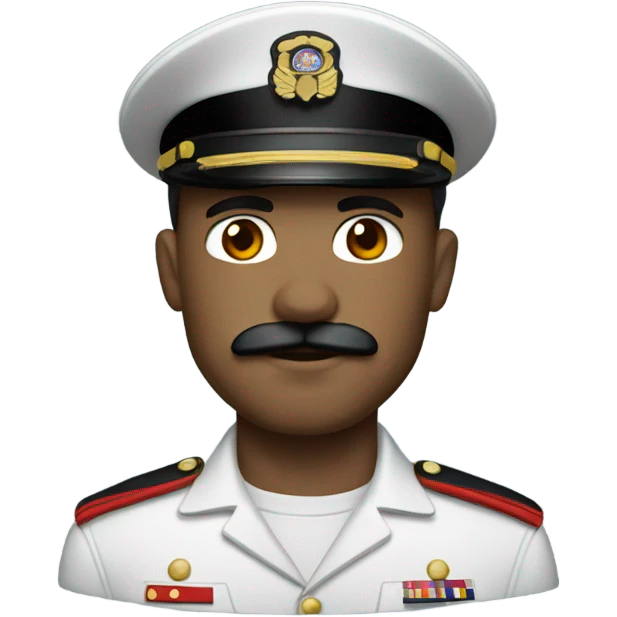 Marine with mustache and light skin  emoji