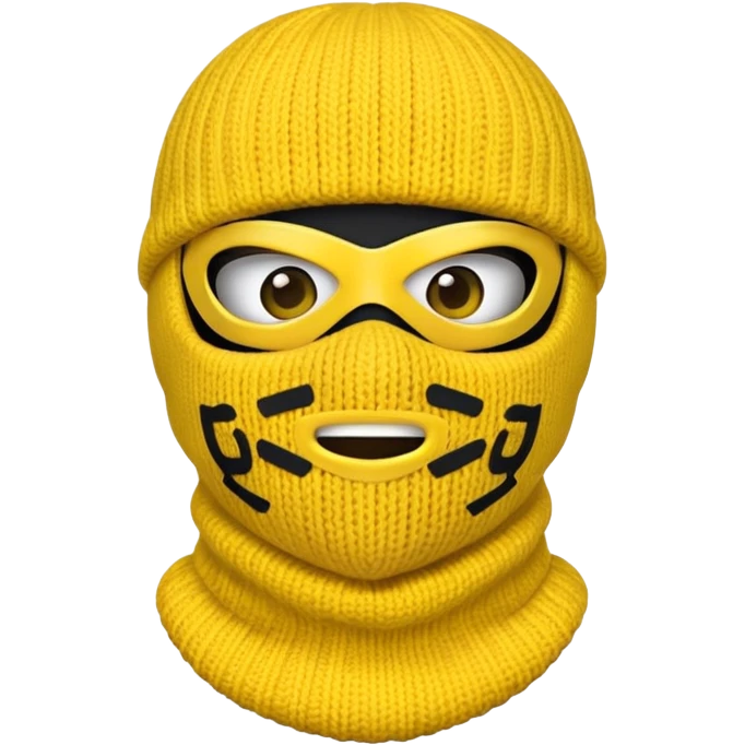 Yellow Ski mask  emoji