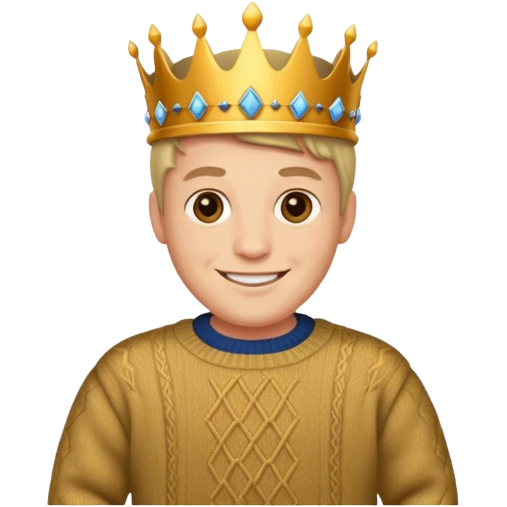 king in wearing sweater   emoji