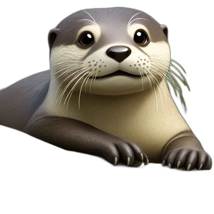 loutre sur tortue emoji