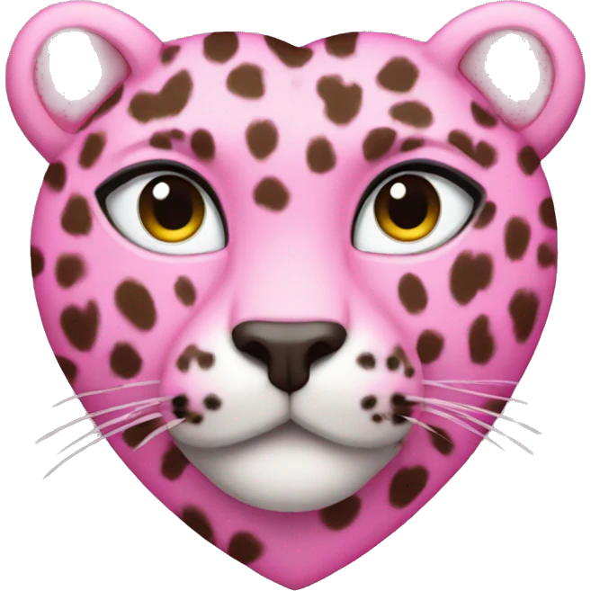 Pink heart leopard  emoji