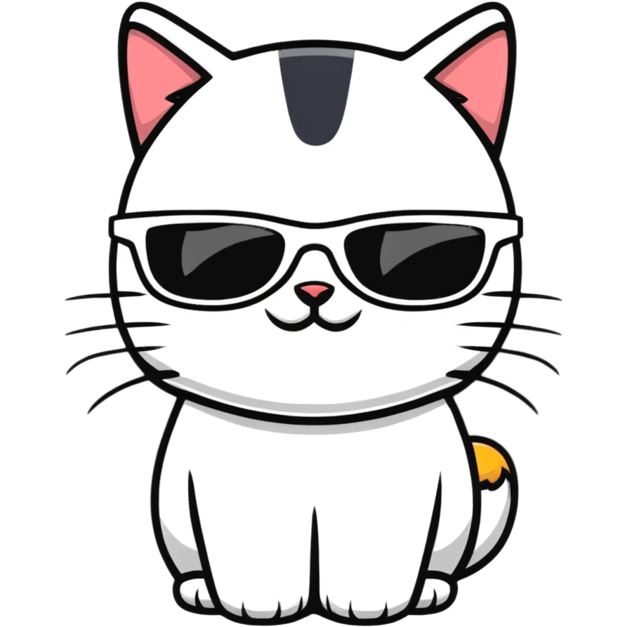 Cat with sunglasses emoji