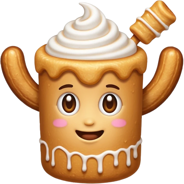 Now make, a Marshmellow churro emoji. Like, mixed together. emoji