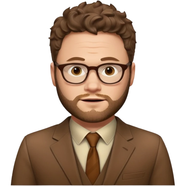seth rogen in a brown suit emoji