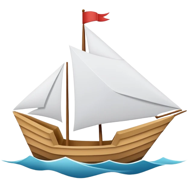 paper ship emoji