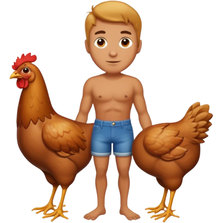 hombre con patas de pollo emoji