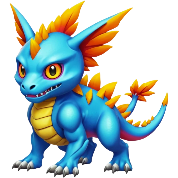 Digimon-Fakémon creature hybrid full body emoji