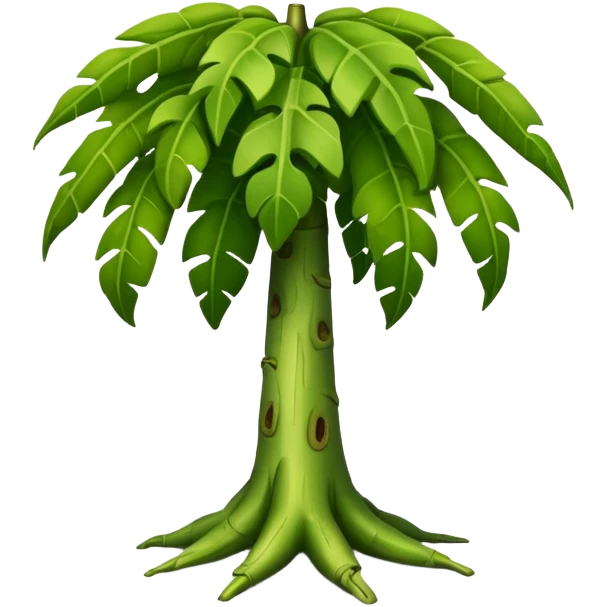 Realistic Papaya tree emoji