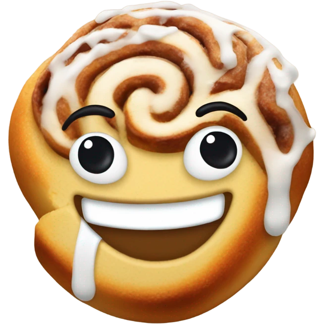 Happy cinnamon roll emoji
