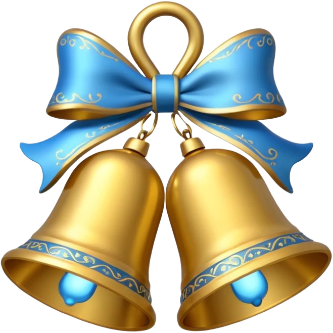 Christmas bells with light blue details emoji
