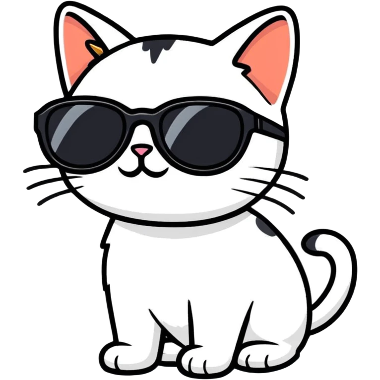 Cat with sunglasses emoji