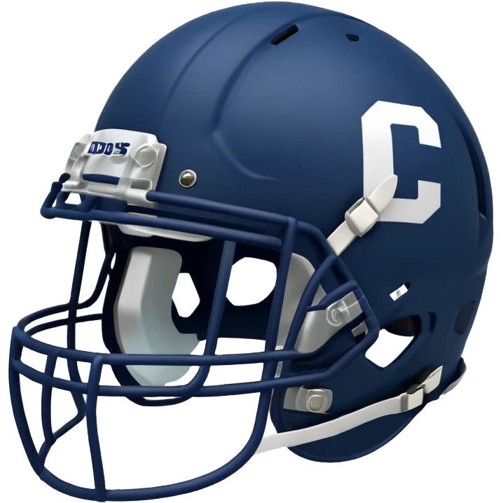 College football player helmet in a deep, dark color emoji