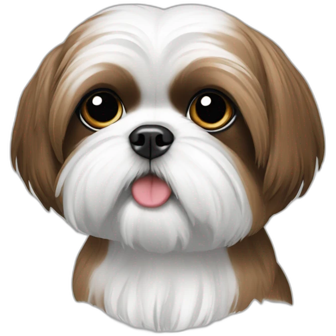 shih-tzu-white-brown emoji