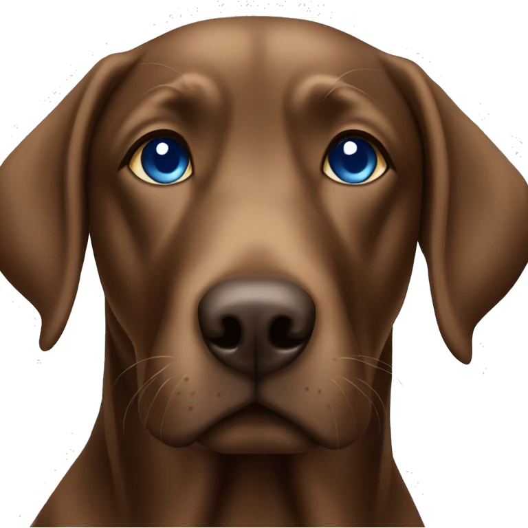 Brown Labrador with blue eyes emoji