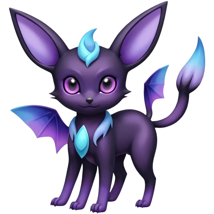 Noibat-Umbreon-Espeon-hybrid, full body emoji