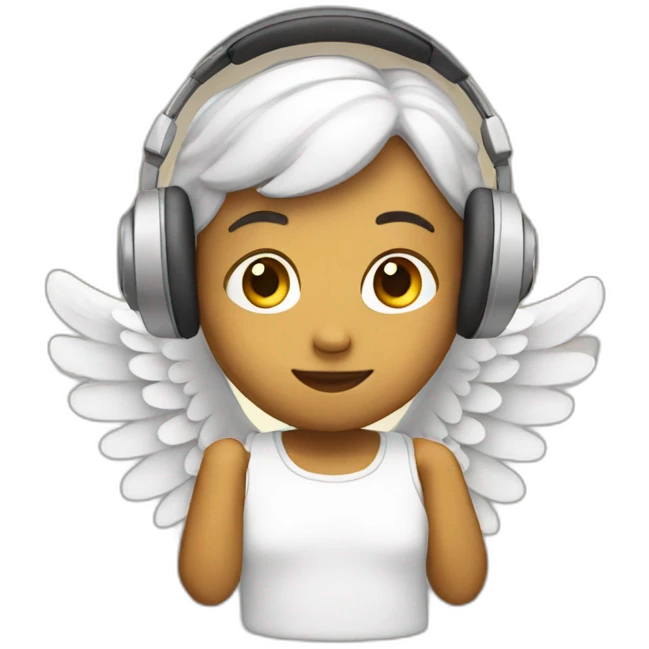 angel with headphones emoji
