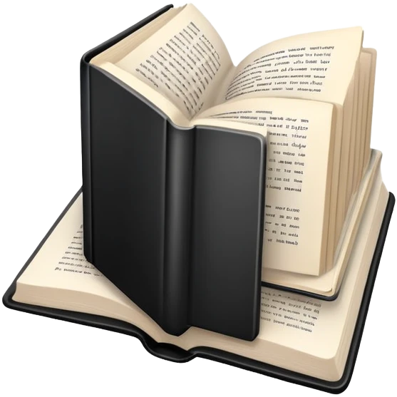 generate a black n whitye emoji of book emoji