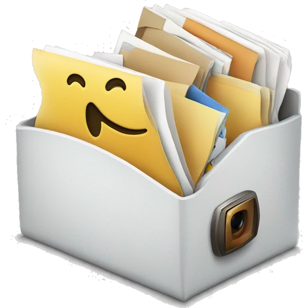 a folder that contains printed photos and a camera for taking them emoji