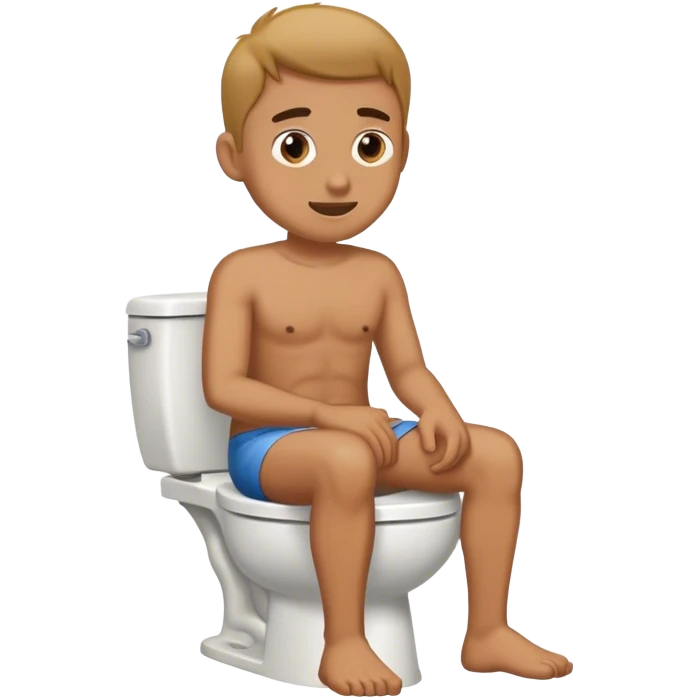 Guy sitting on the toilet emoji