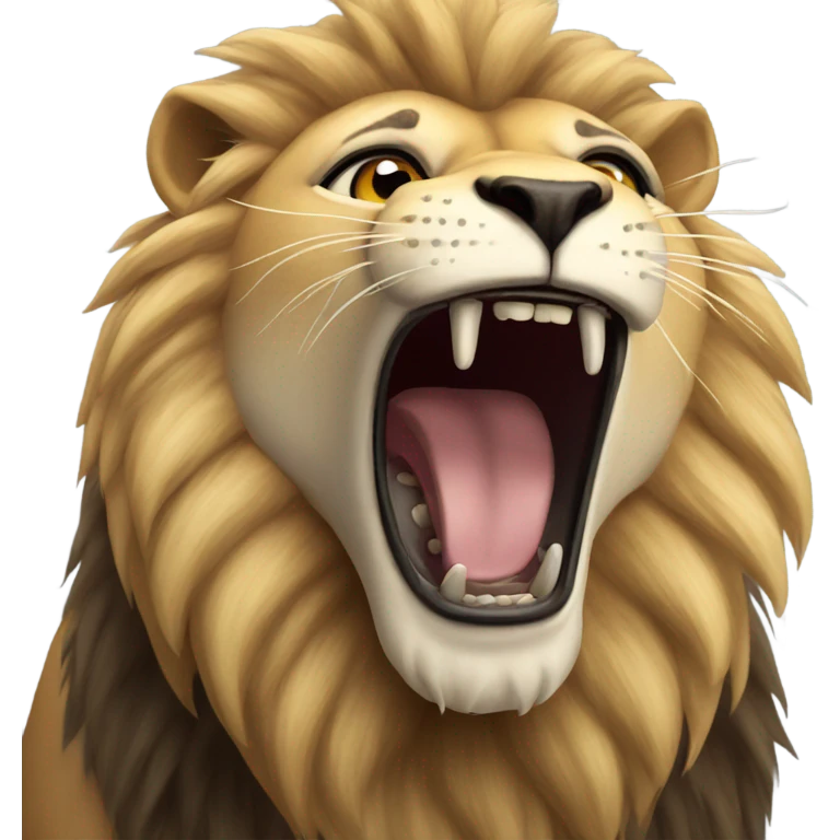 A lion roaring emoji