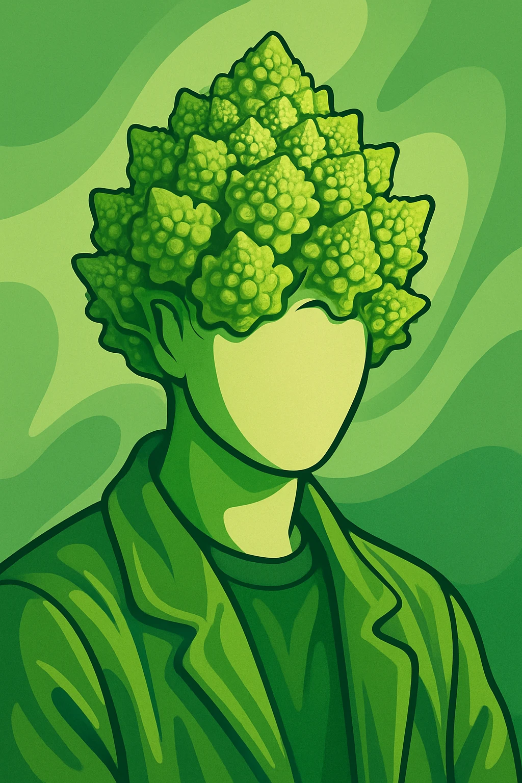 faceless chou romanesco, style 3 emoji