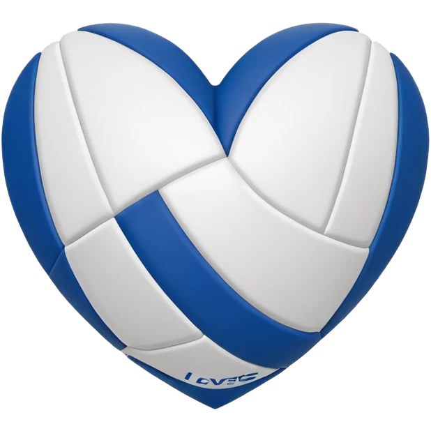 Volleyball in the shape of a heart emoji