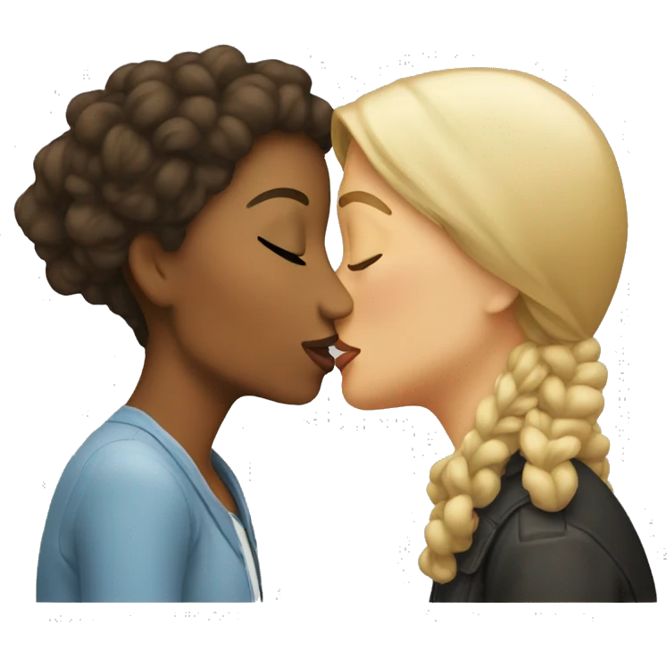 Women kiss a woman emoji