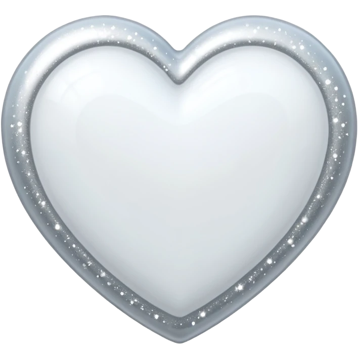 white heart with a silver sparkle emoji