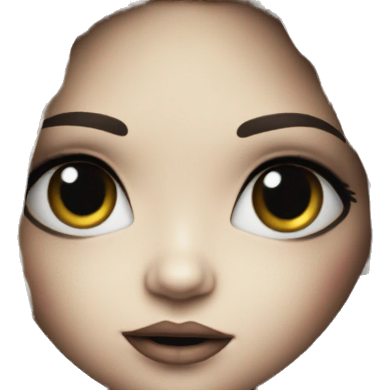 creepy but gorgeous doll with cracks in the face emoji